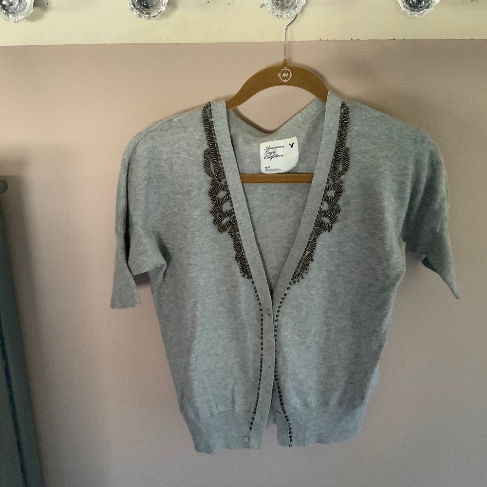 Beaded Cardigan Sweater